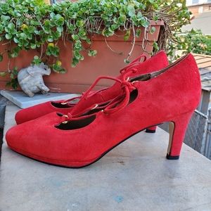 Kikit Red Hot Vintage Suede Leather Shoe